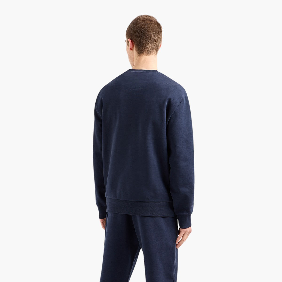 Cotton Blend Crew Neck Sweatshirt