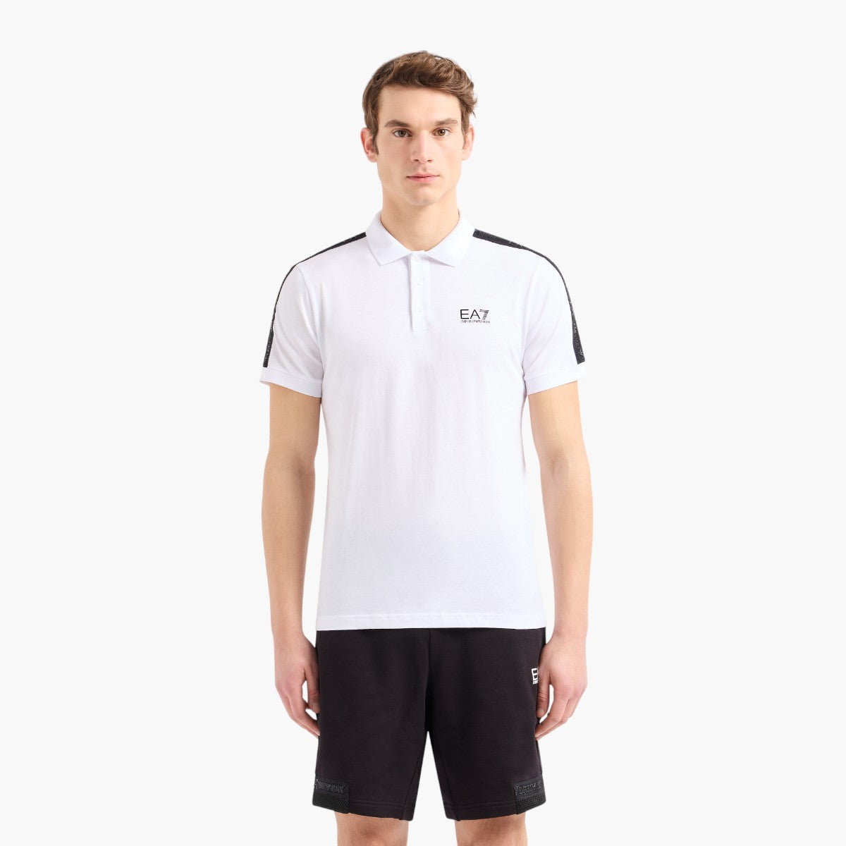Cotton Polo Shirt With Logo Tape
