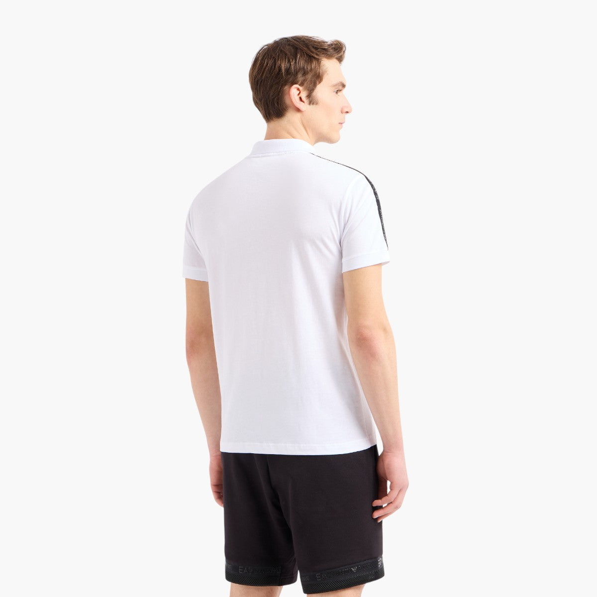 Cotton Polo Shirt With Logo Tape