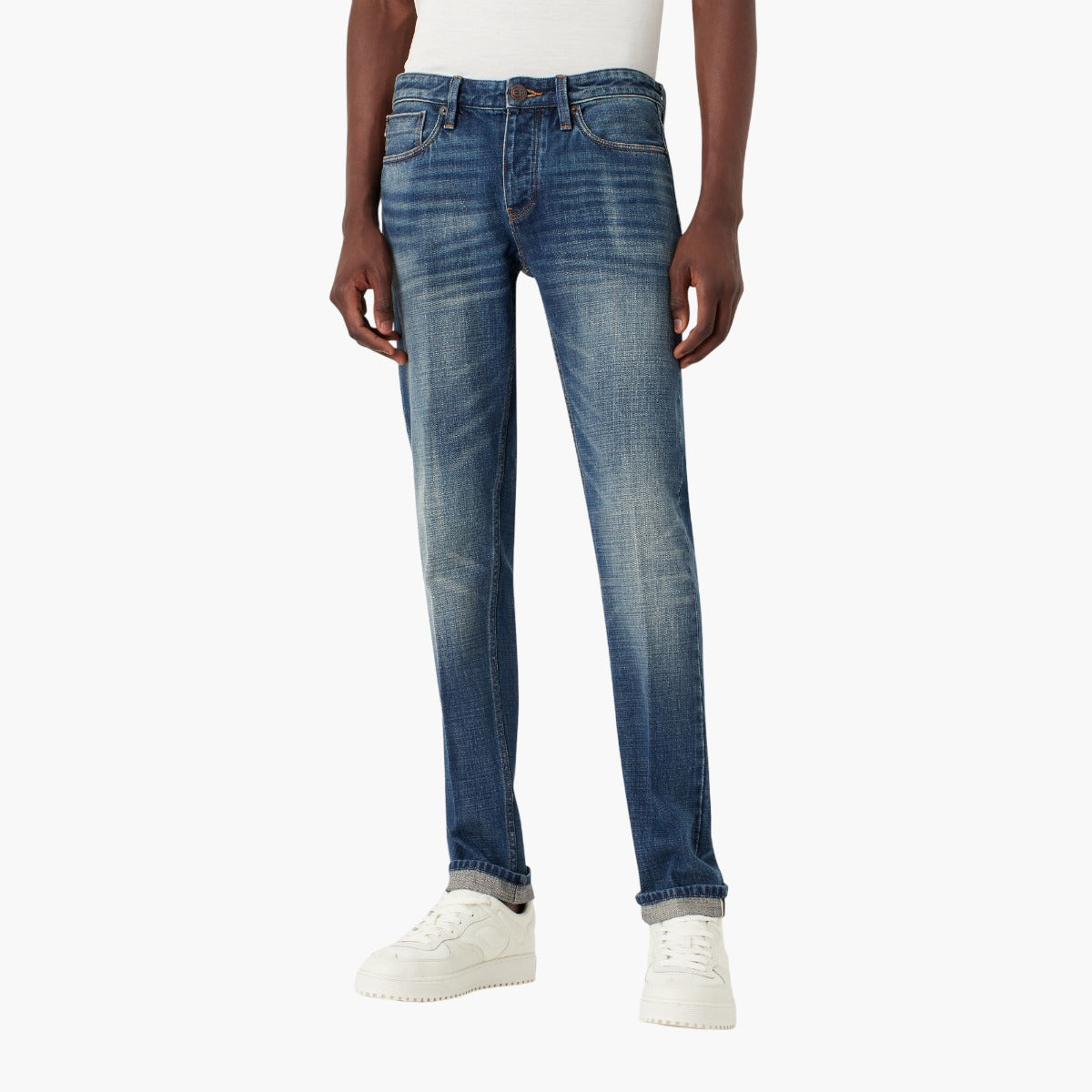 J75 Slim-Fit Vintage-Wash Selvedge Denim Jeans