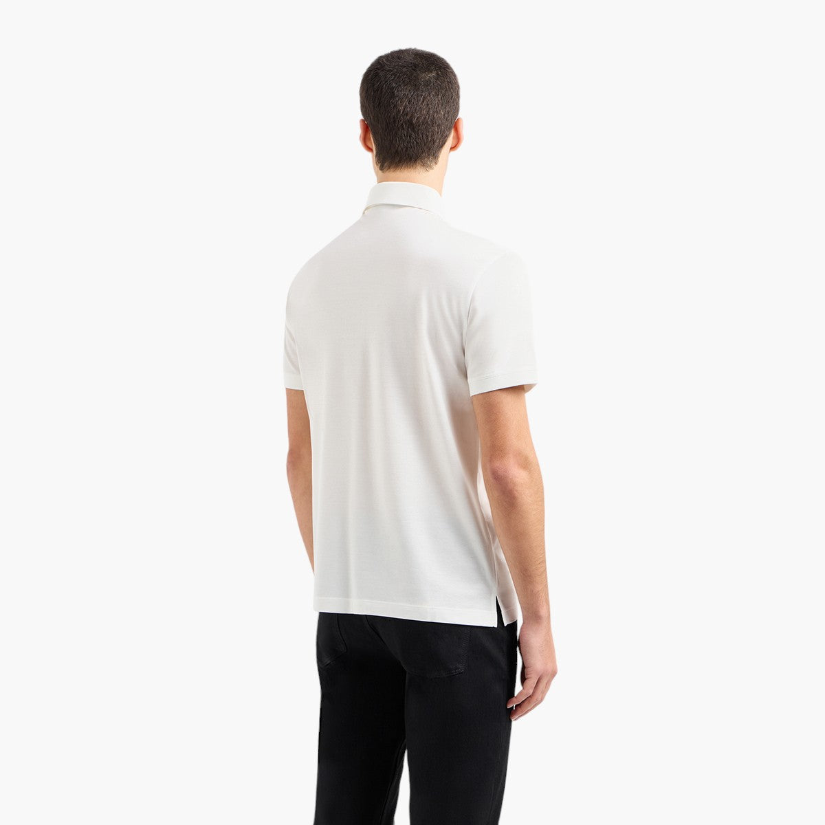 Sustainable Cotton Blend Polo T-Shirt With Embroidery