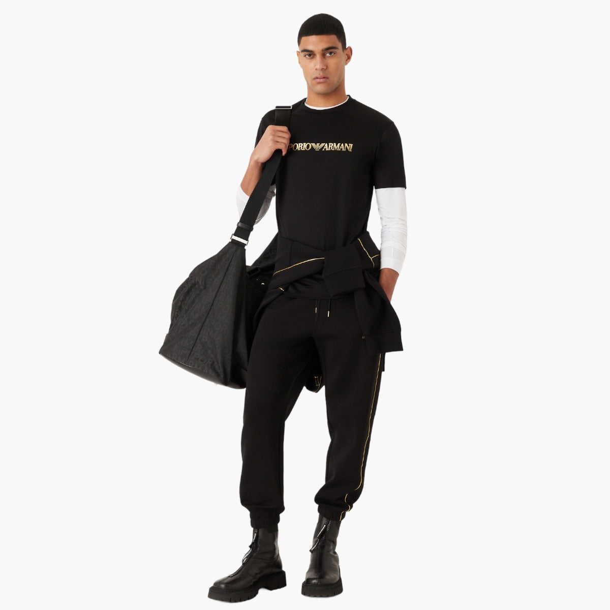 Tencel-Blend Jersey T-Shirt With Gold Logo
