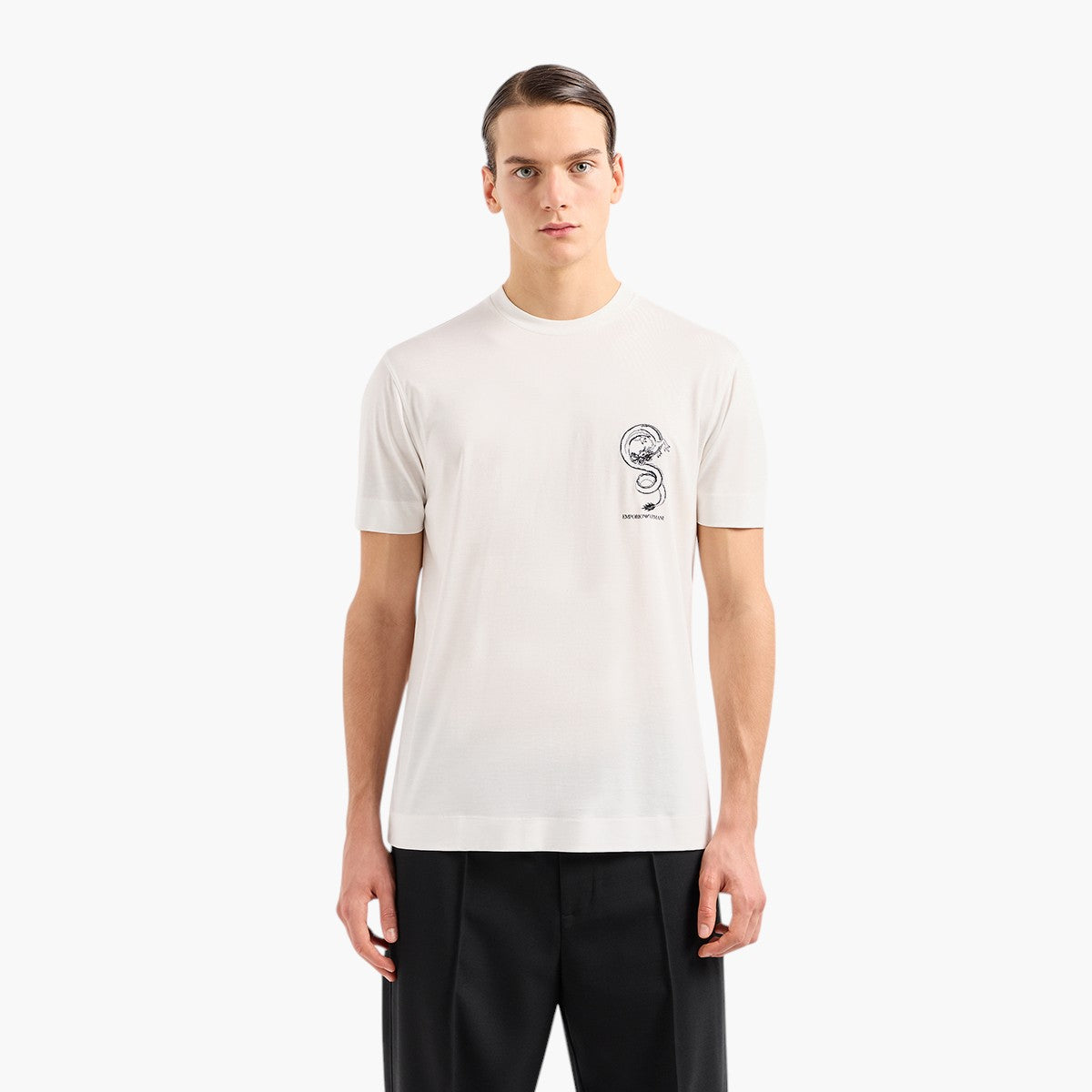 Sustainable Cotton Blend T-Shirt With Embroidery