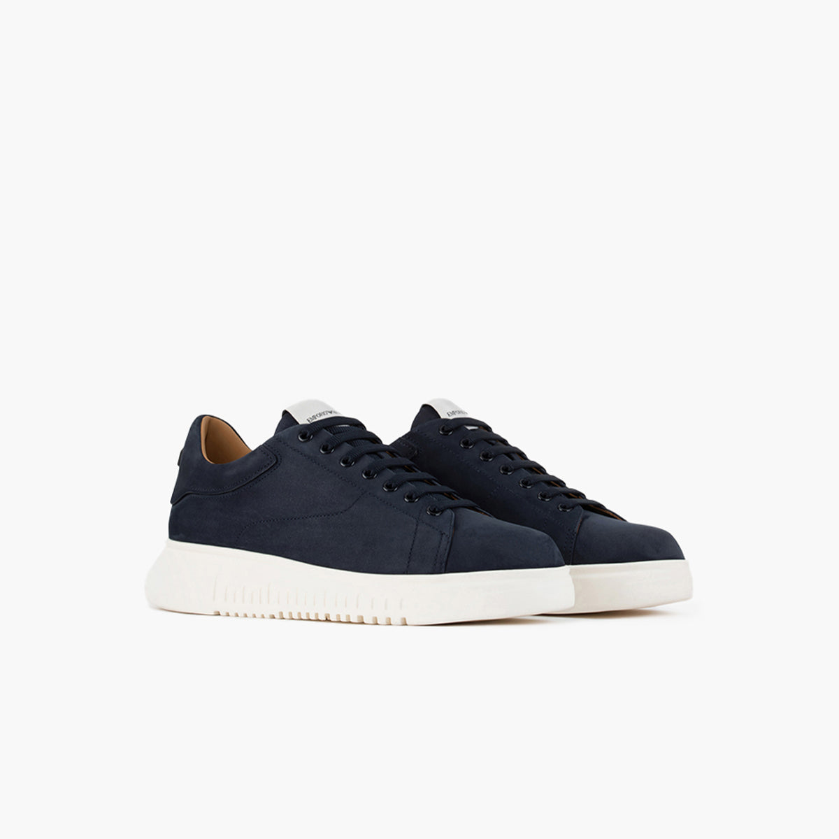 Nubuck Leather Sneakers With Knurled Soles