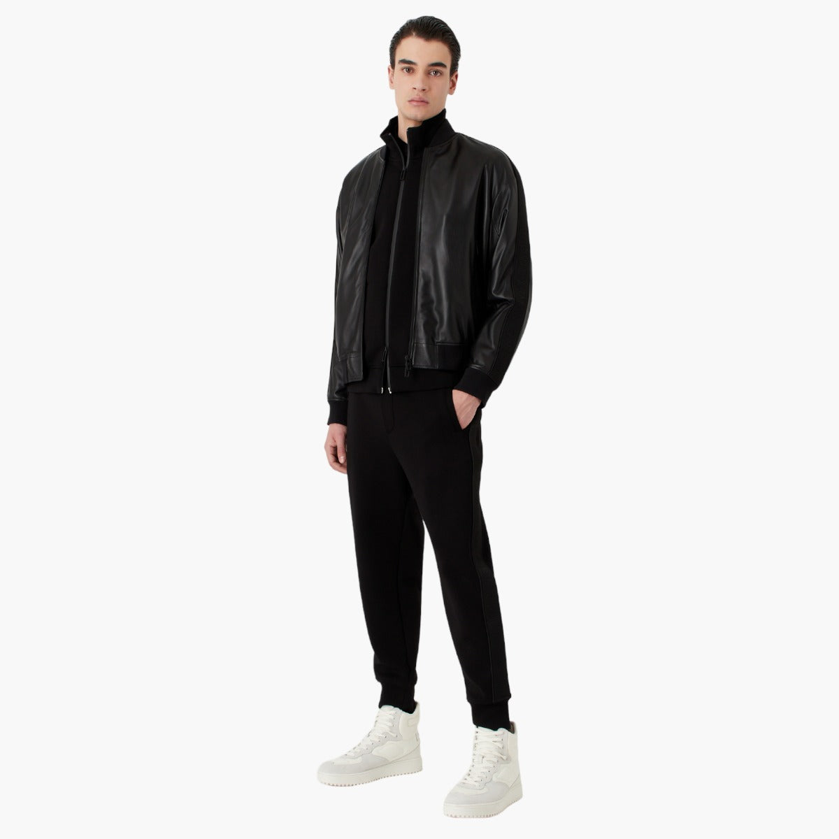 Double-Jersey Full-Zip Sweatshirt With Logo Tape