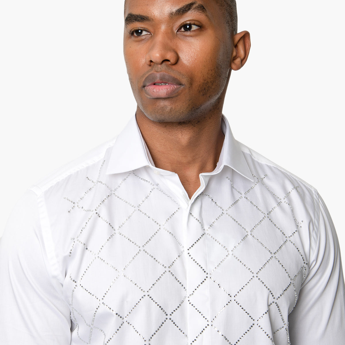 White Tie Diamond Shirt