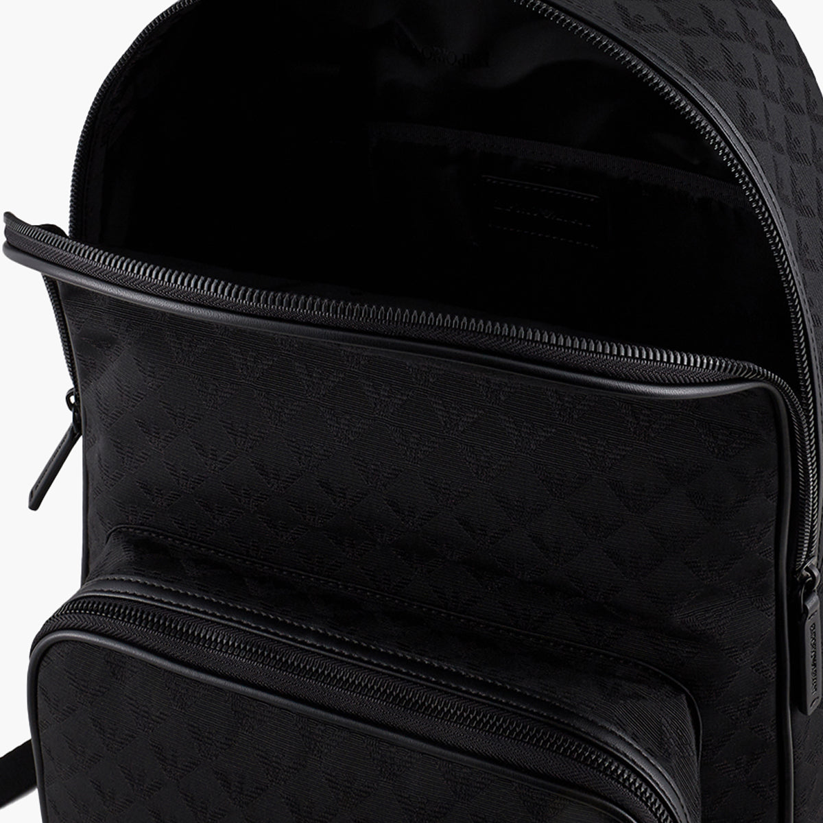 Cotton Blend Bacckpack With All-Over Jaquard Eagle