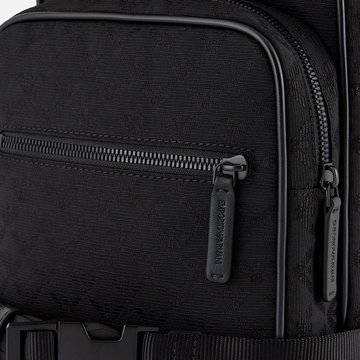 One Shoulder Backpack With All-Over Jacquard Eagle