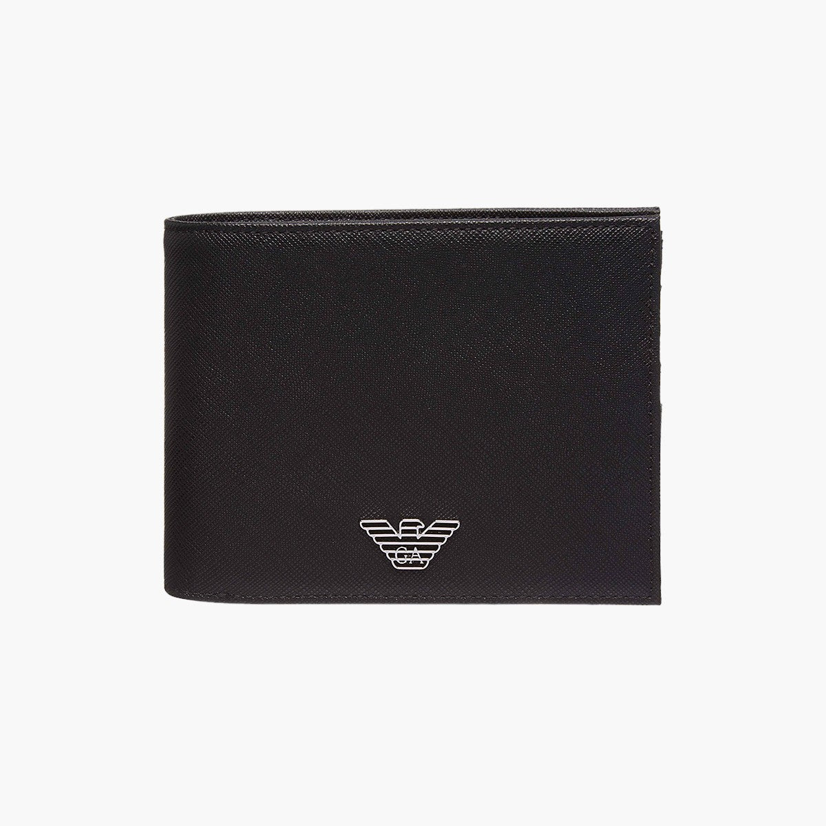 Regenerated Leather Wallet With Eagle Plate