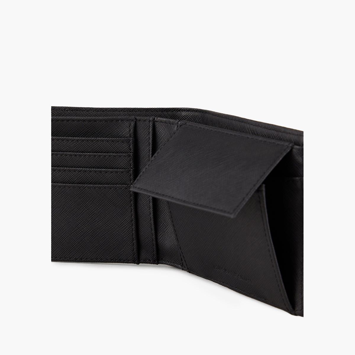 Regenerated Leather Wallet With Eagle Plate
