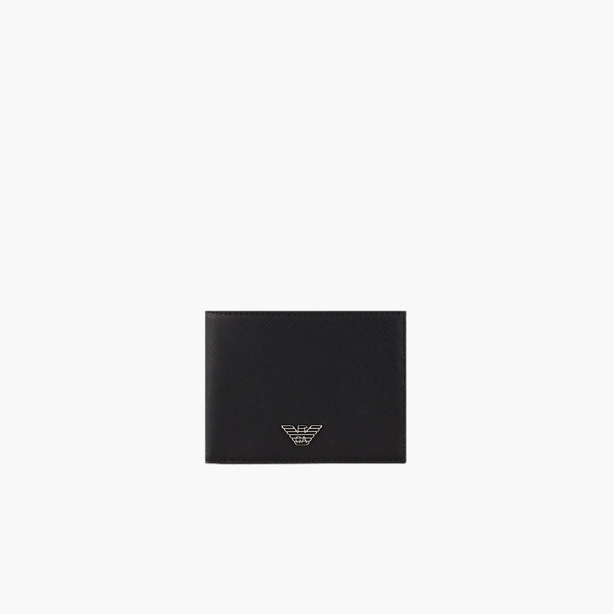 Regenerated Leather Wallet With Eagle Plate