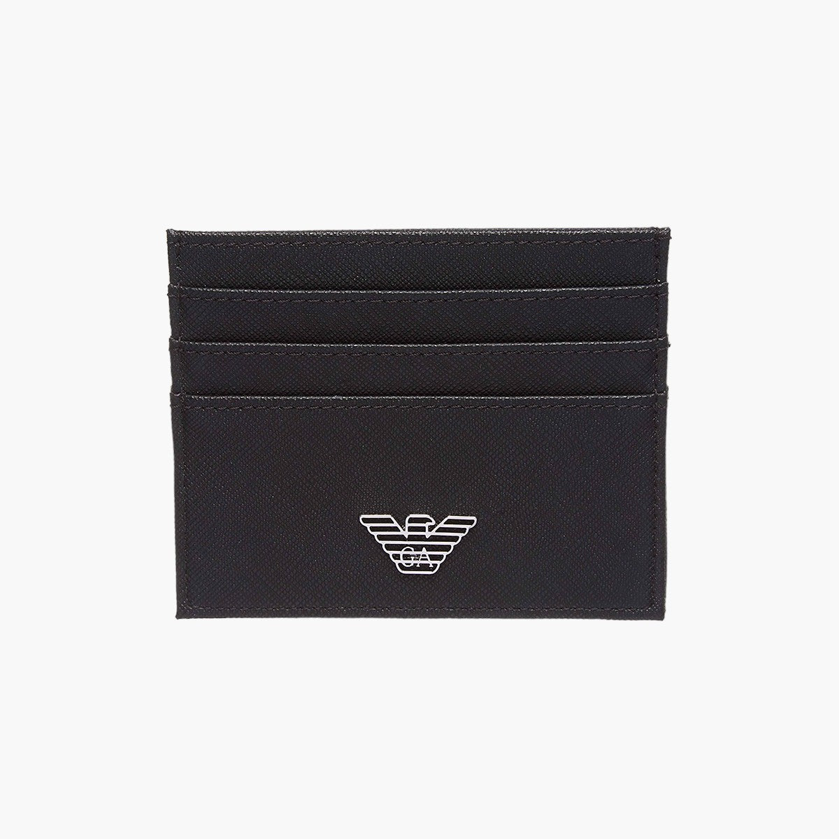 Regenerated Leather Card Holder With Eagle Plate