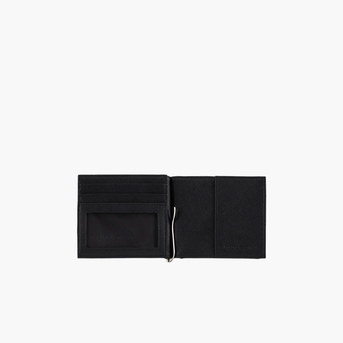 Regenerated Leather Compact Wallet With Eagle Plate