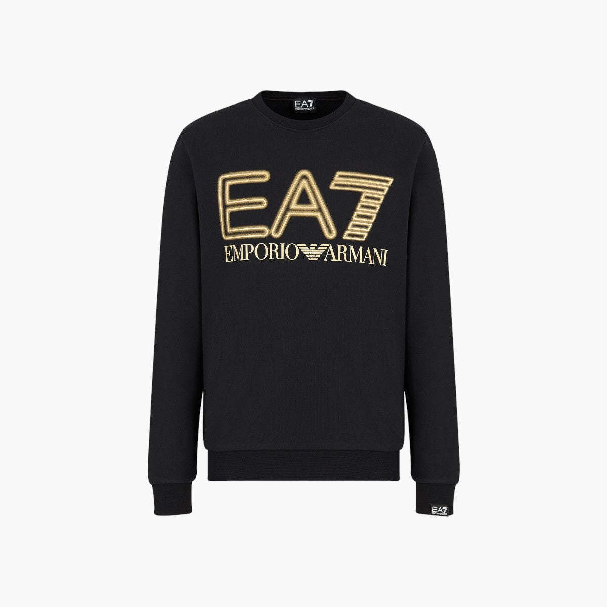 Cotton Crewneck Sweatshirt With Macro Logo