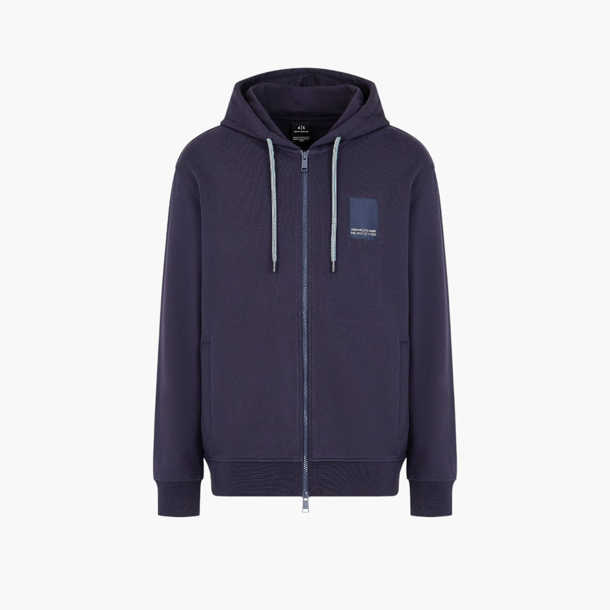 Milano Edition Hooded French Terry Cotton Zip Up Sweatshirt
