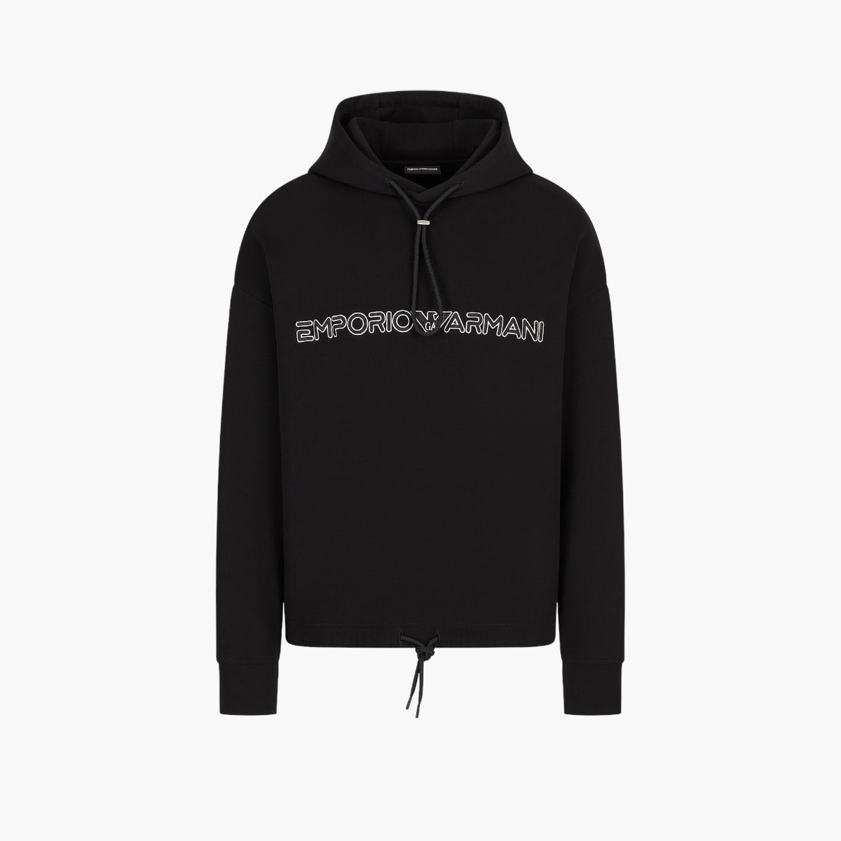 Double Jersey Hooded Sweatshirt With Embroidered Logo