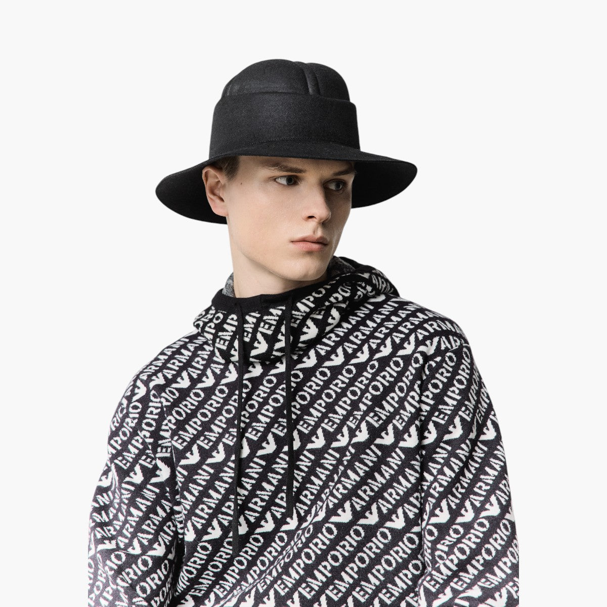 Wool Blend All Over Logo Pullover