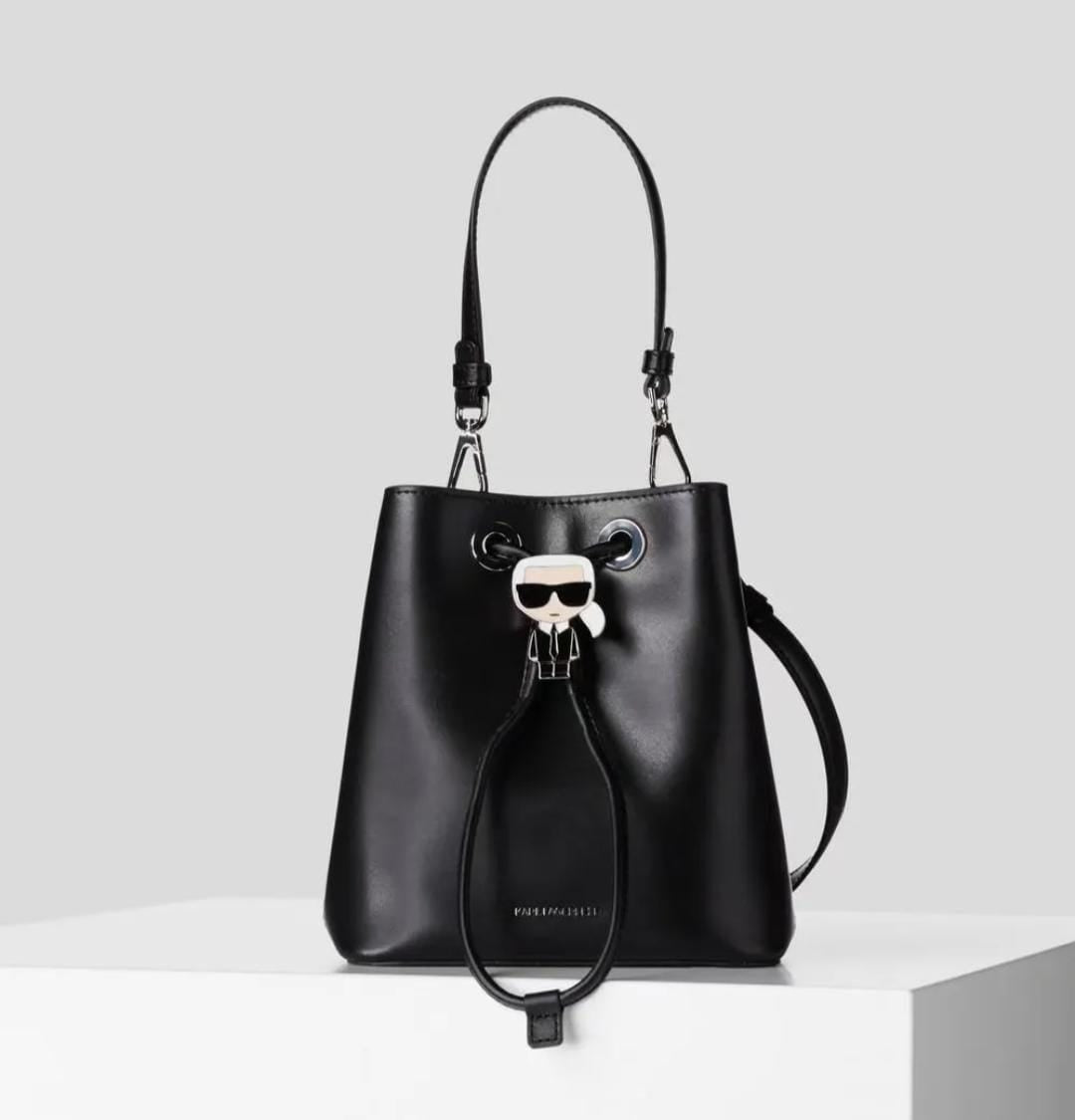 Karl Lagerfeld Bag Shoulder Evening Tassle Logo Black