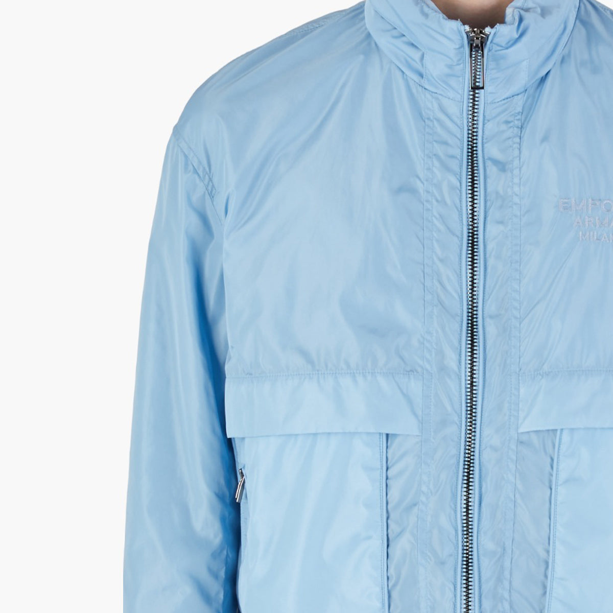 Lightweight Nylon Blouson Jacket With Hood
