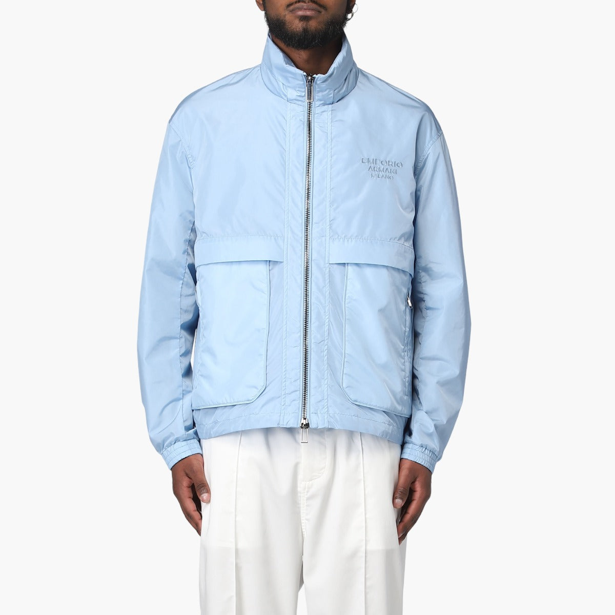 Lightweight Nylon Blouson Jacket With Hood