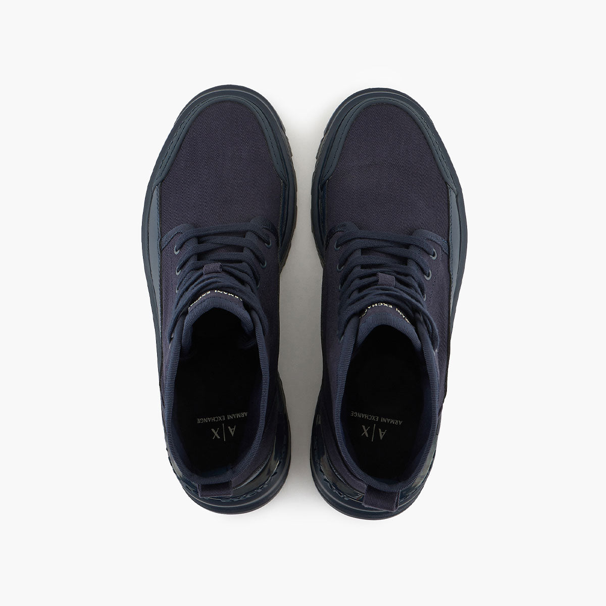Cotton Round Toe Branded Logo Boots