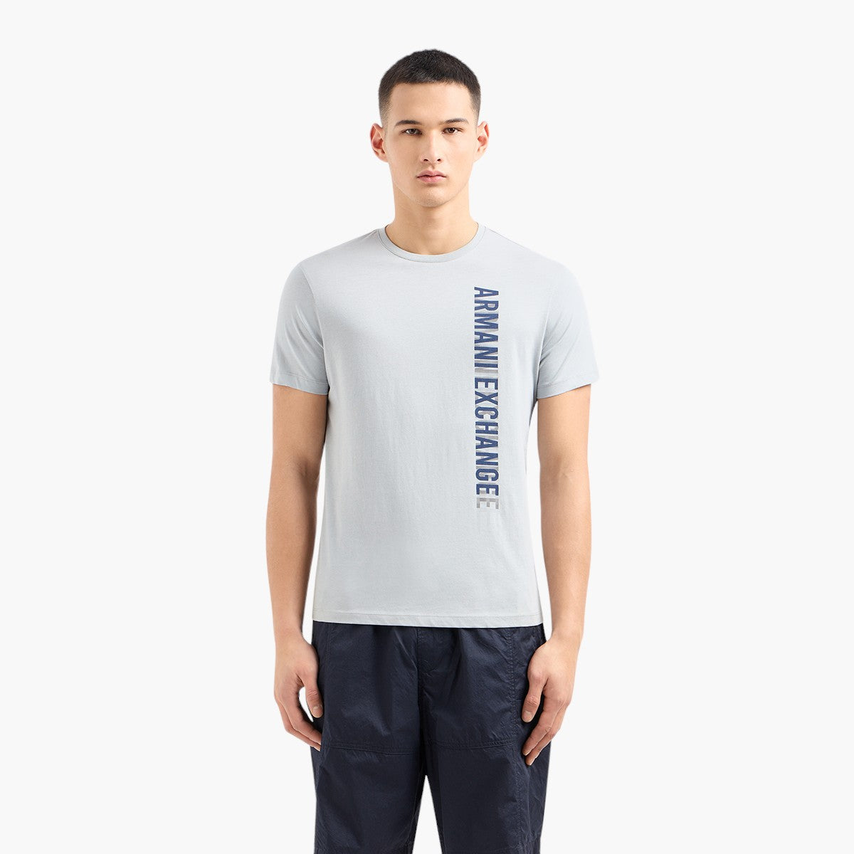 Cotton T-Shirt With Vertical Branding