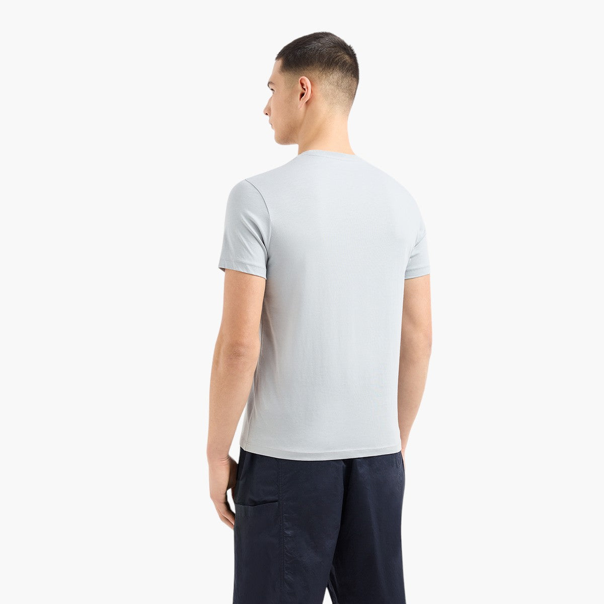 Cotton T-Shirt With Vertical Branding