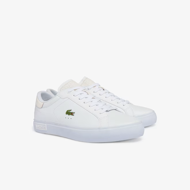 Lacoste Powercourt Burnished Leather Sneakers
