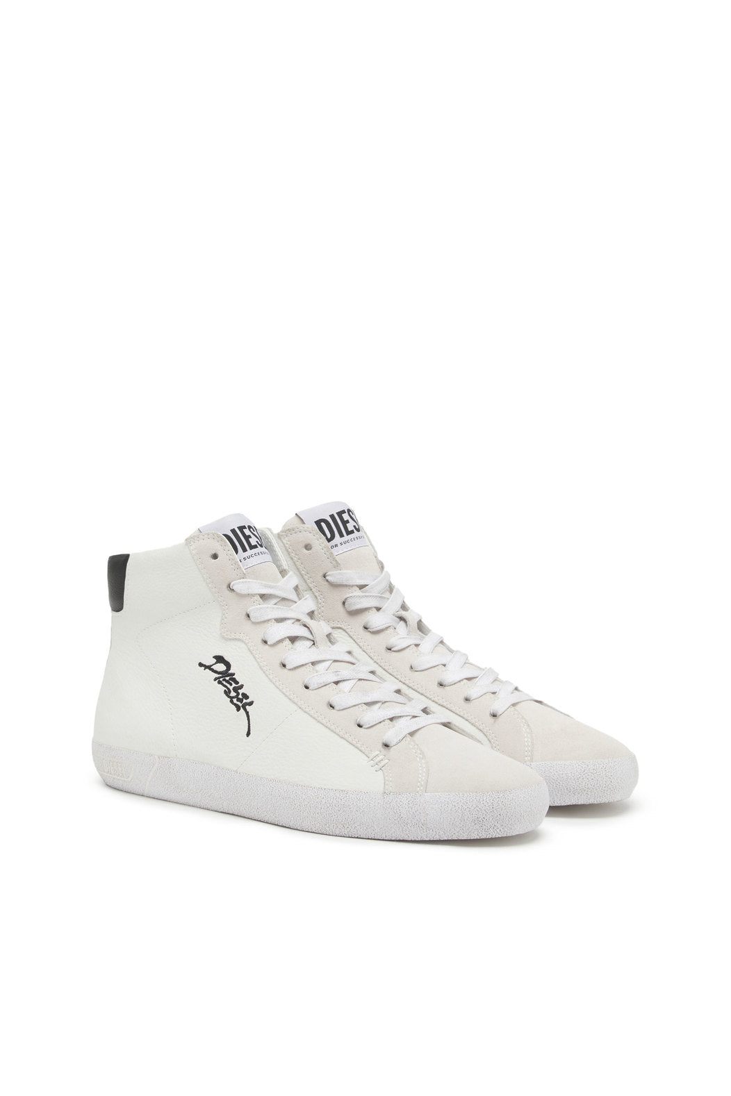 DIESEL S-LEROJI MID - HIGH-TOP SNEAKERS WITH EMBROIDERED LOGO