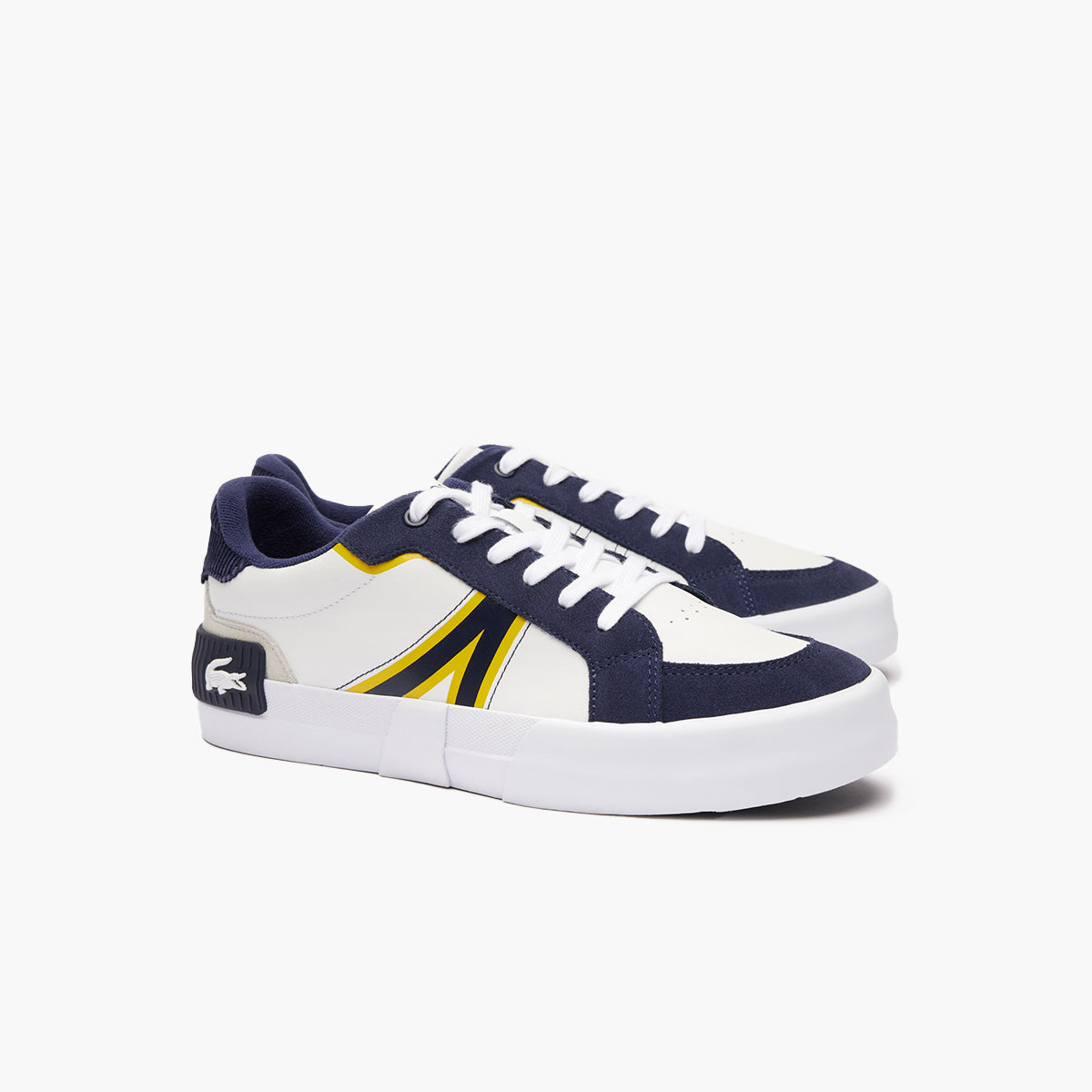 L004 Leather Colourblock Trainers