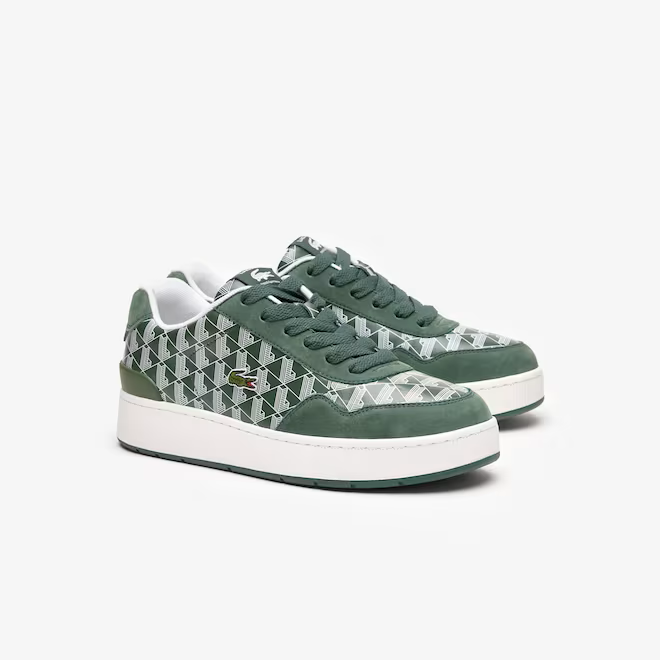 Lacoste Ace Clip Leather Monogram Trainers