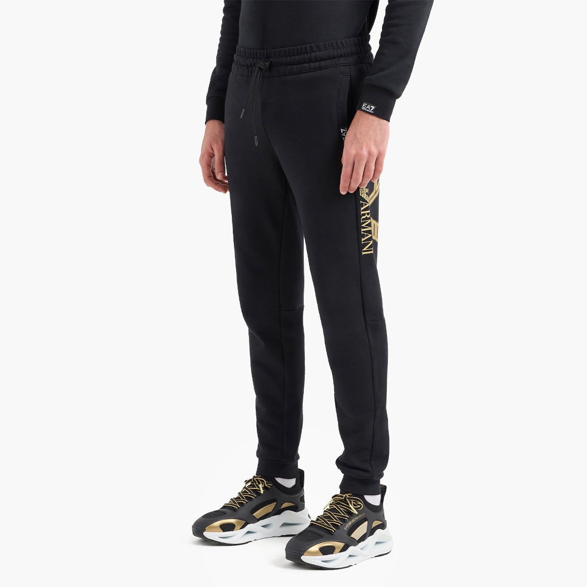 Cotton Jogger Trousers With Macro Logo