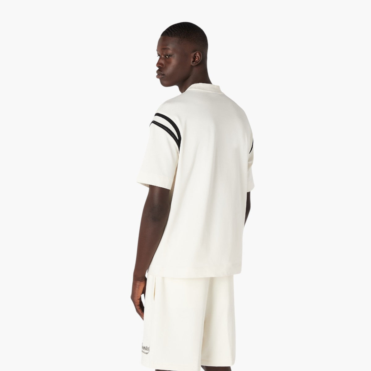 Varsity Style Cotton Relaxed Fit Crew Neck T-Shirt