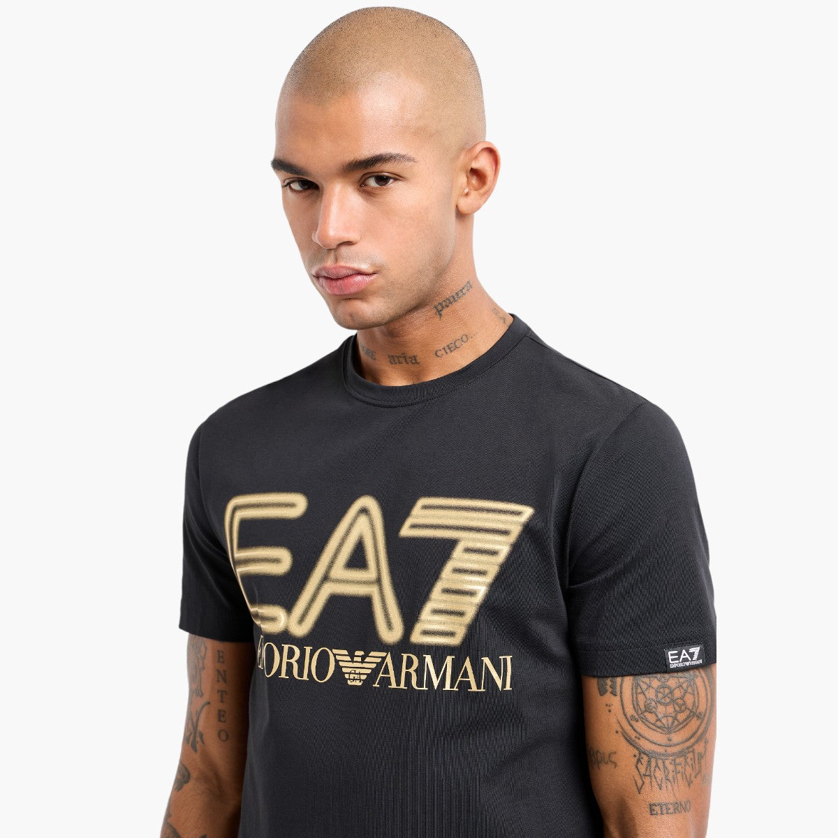 Cotton T-Shirt With Macro Logo