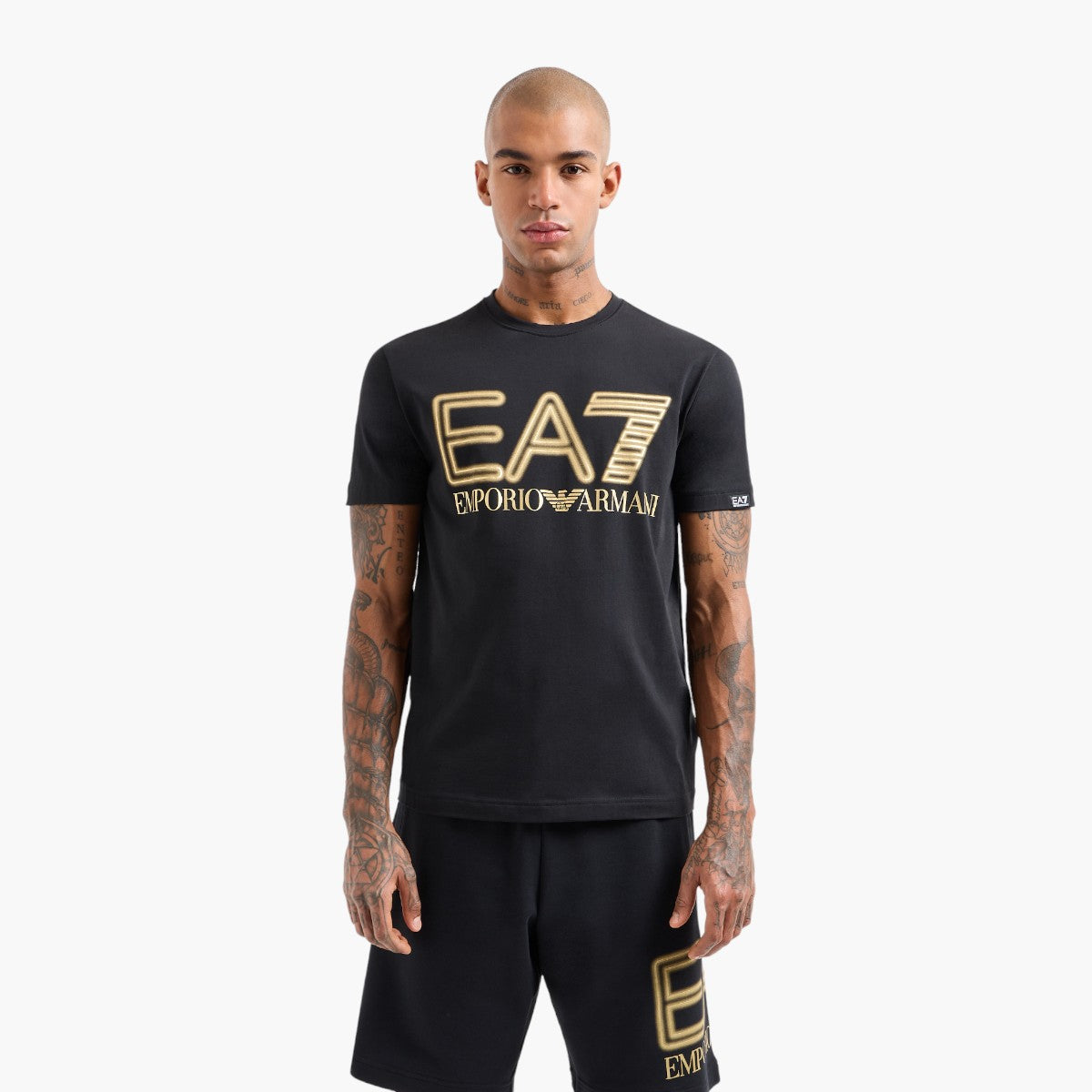 Cotton T-Shirt With Macro Logo
