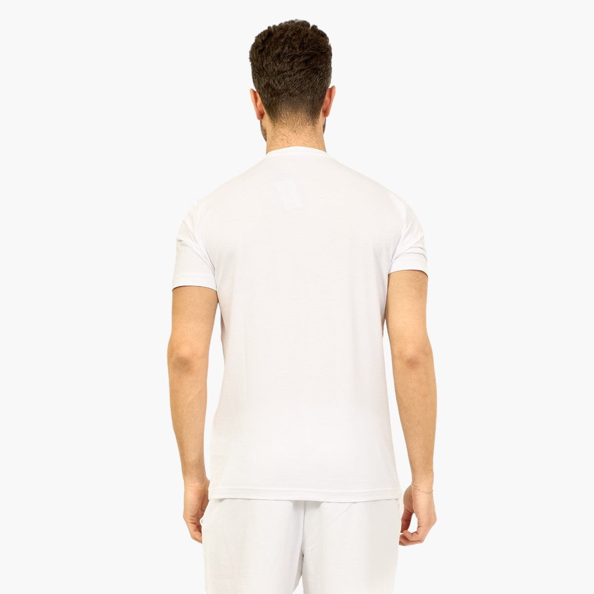 Stretch-Cotton Short Sleeve T-Shirt With Graphic Logo