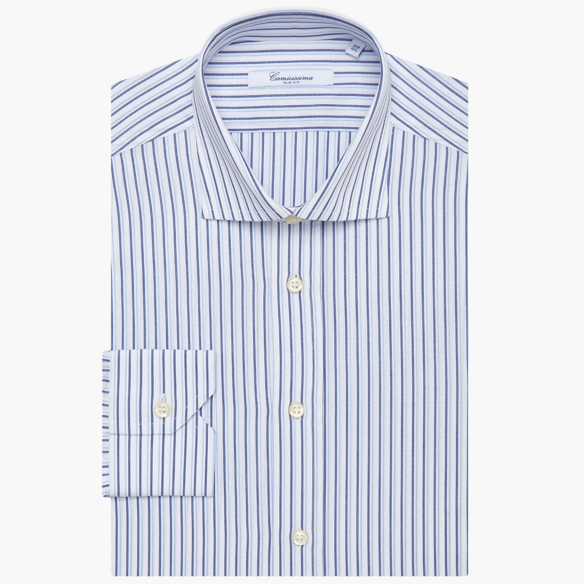 Striped Fancy Poplin Francese Shirt