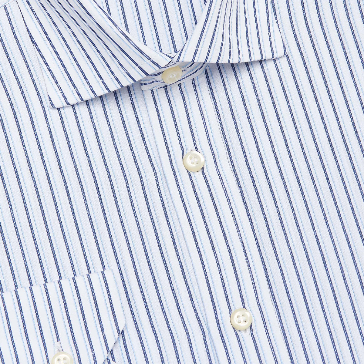 Striped Fancy Poplin Francese Shirt