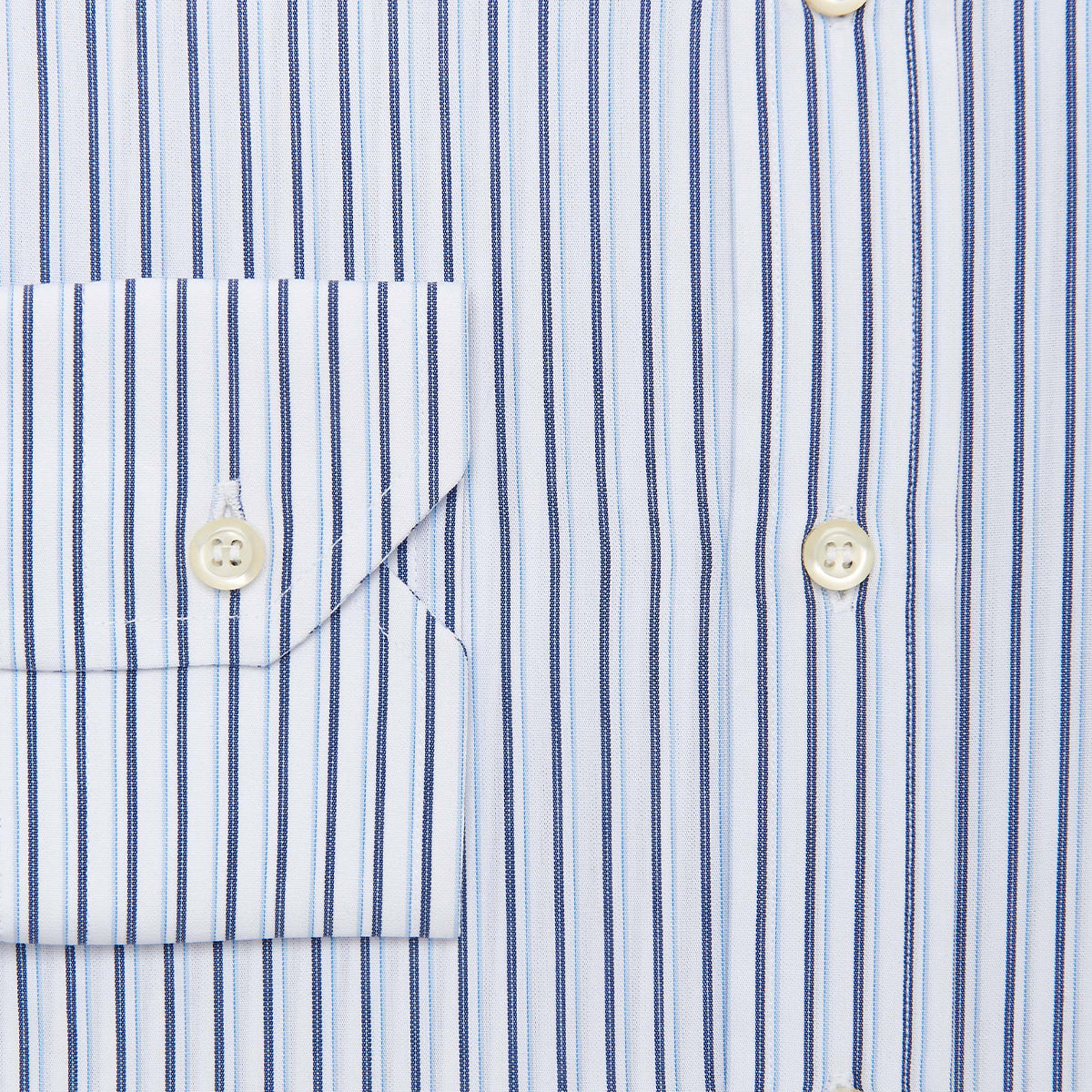 Striped Fancy Poplin Francese Shirt