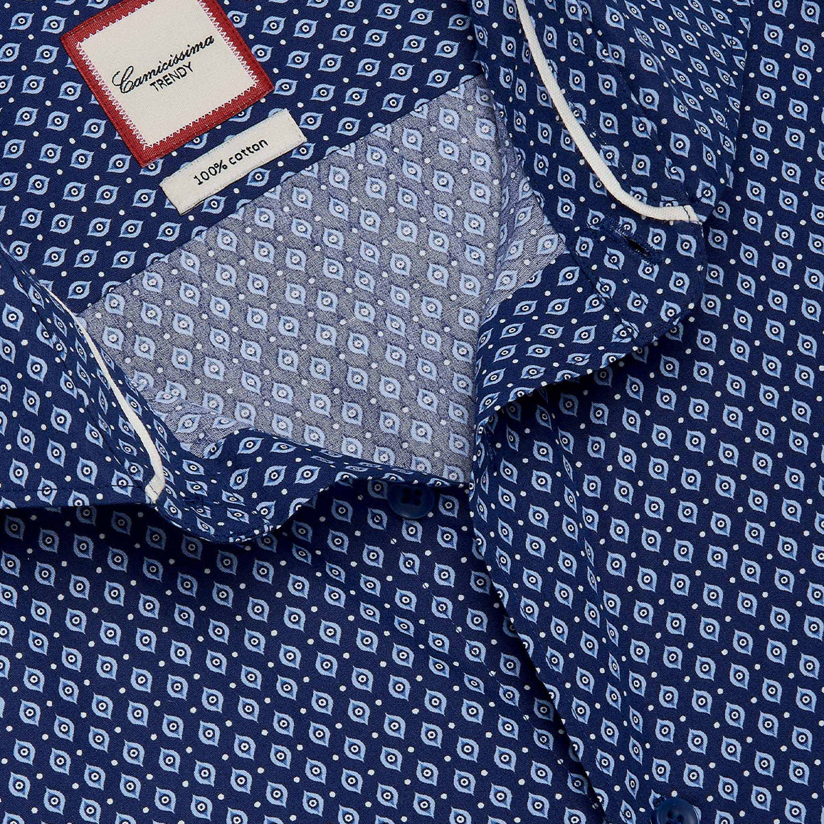 Trendy Micro-Pattern Francese Shirt