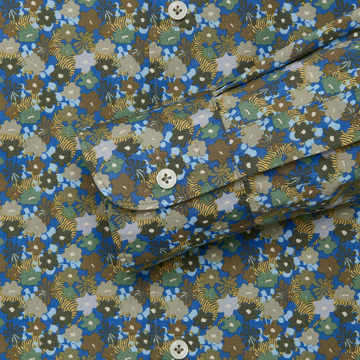 Trendy Flower Pattern Francese Shirt