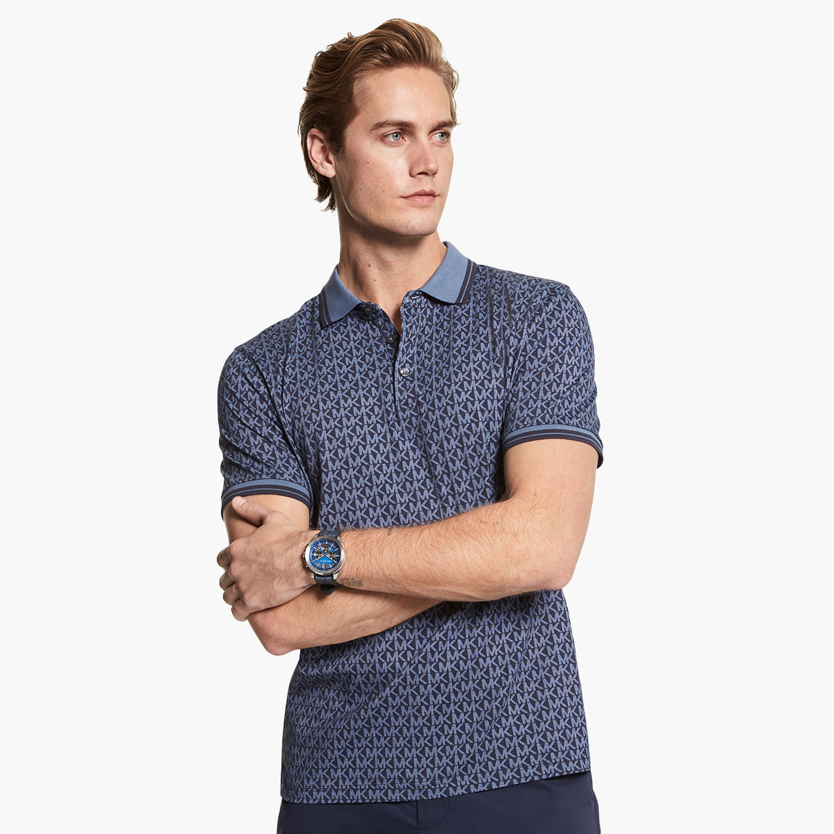 Greenwich Logo Print Cotton Jersey Polo Shirt