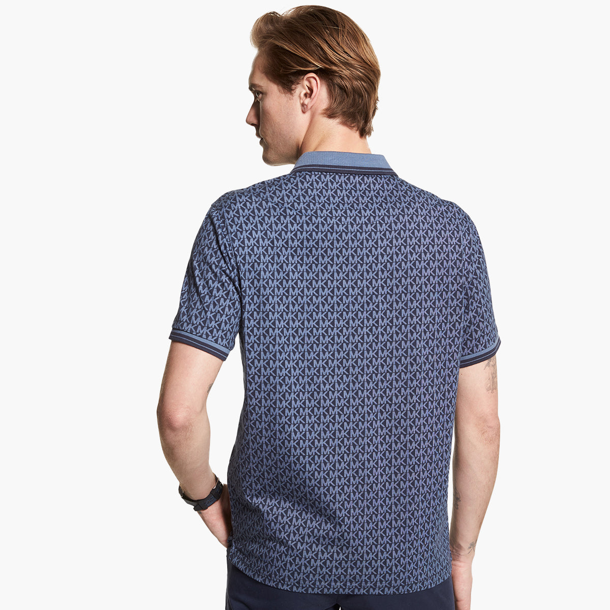 Greenwich Logo Print Cotton Jersey Polo Shirt