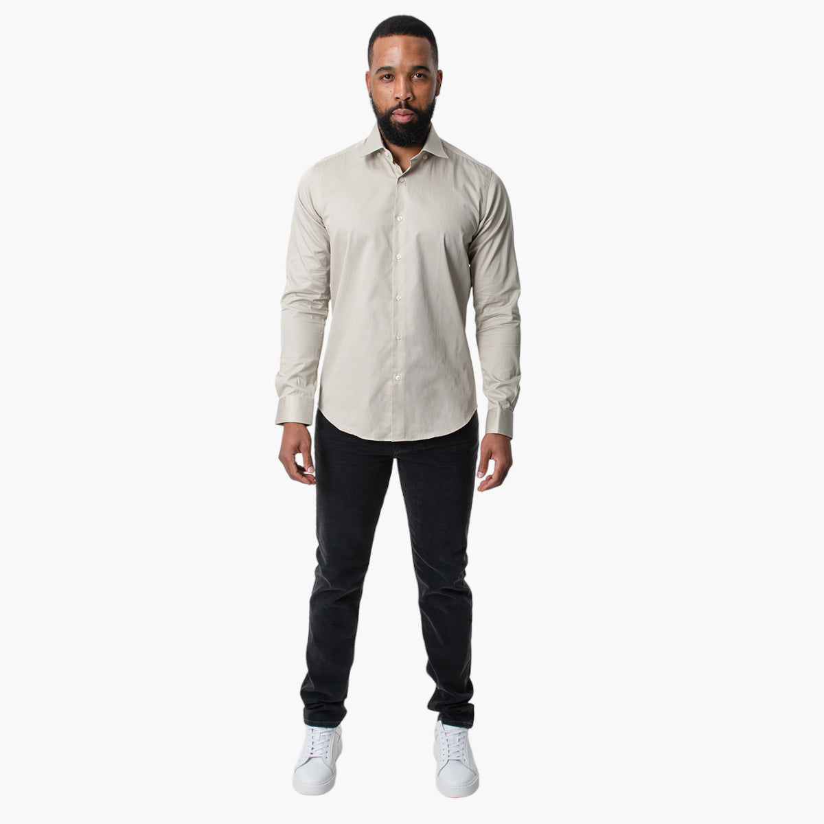 Plain Shirt - Beige