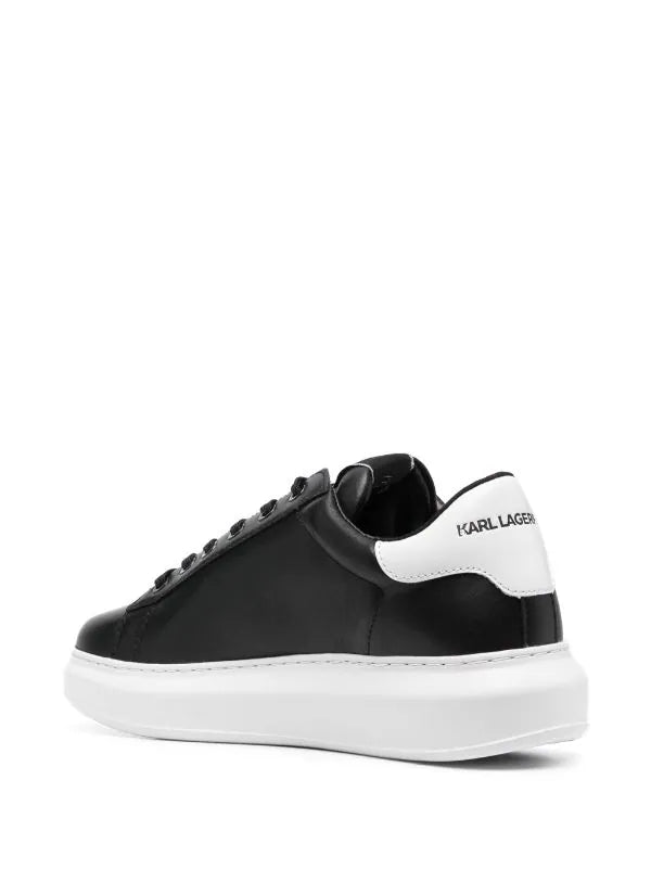 logo-appliqué leather sneakers