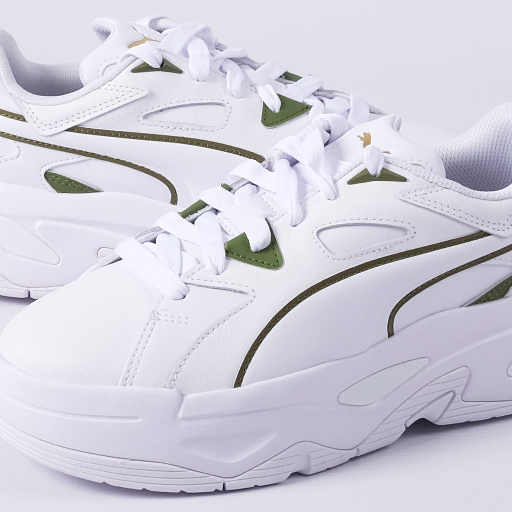 WMNS Blaster Dress Code Sneakers (White/Olive Green)