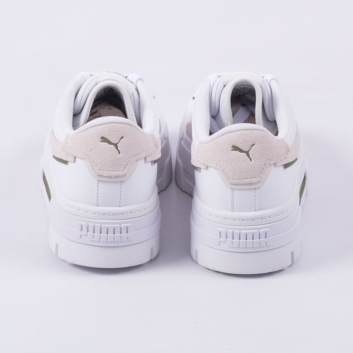 Mayze Crashed Sneakers (White/Vapour Grey)