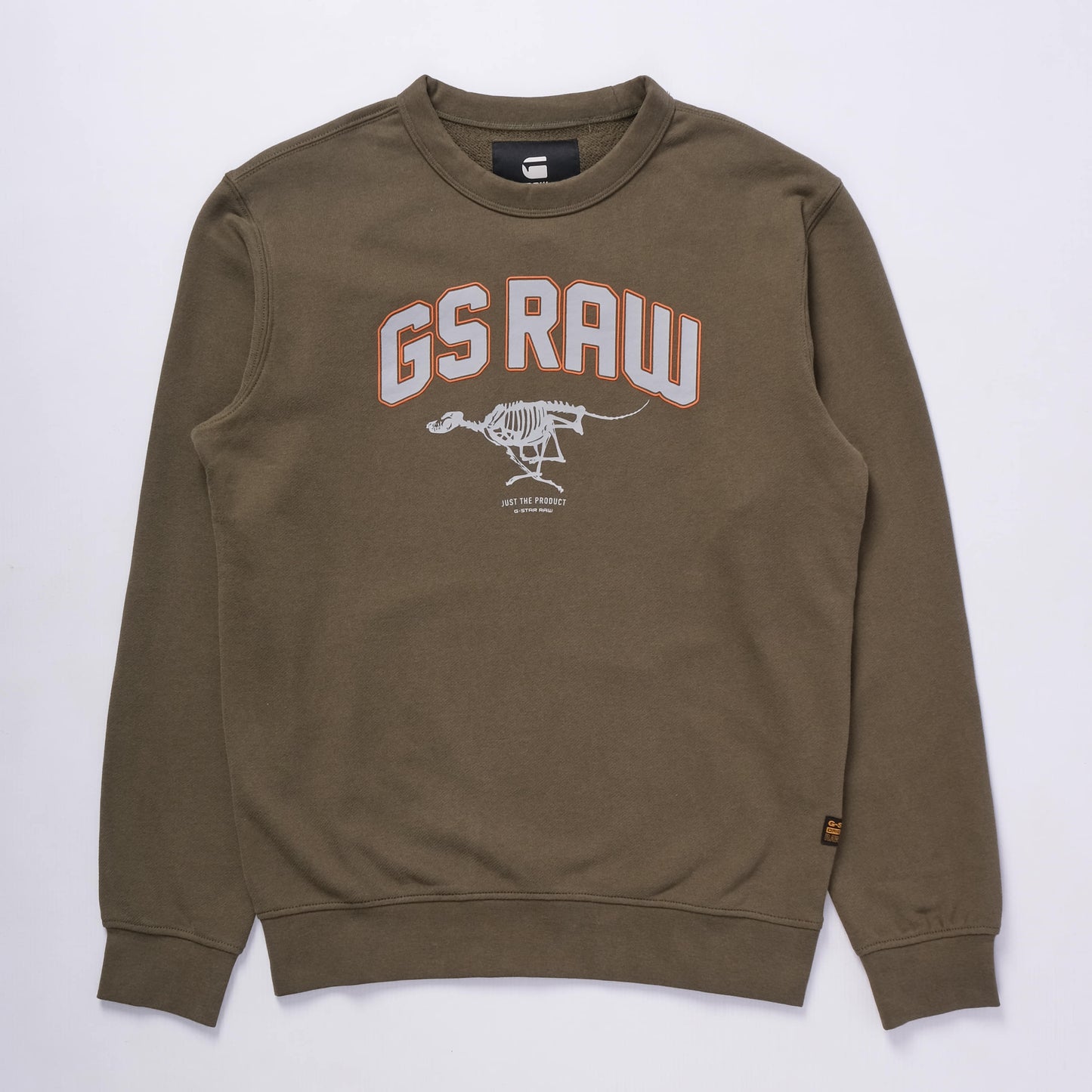 Skeleton Dog Graphic Sweater (Shadow Olive)