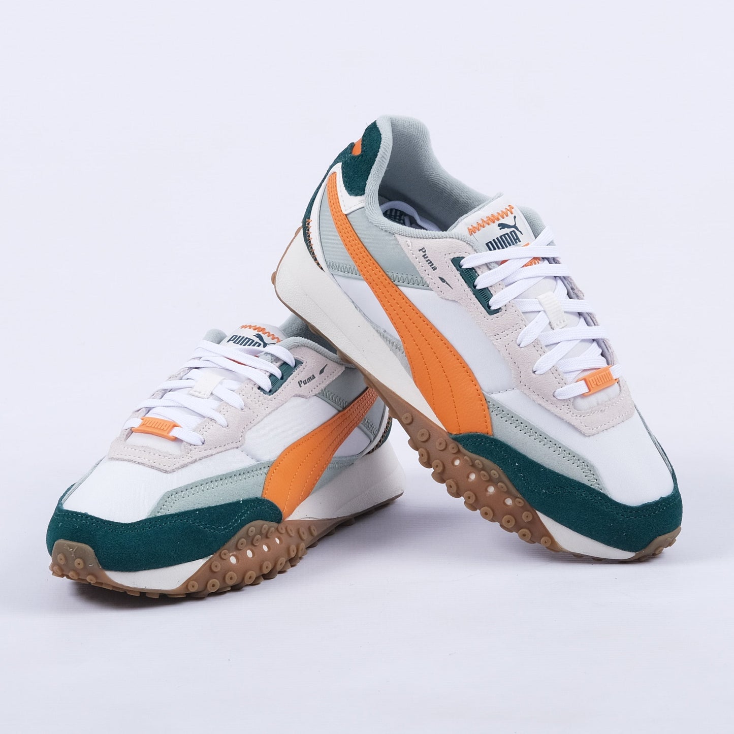 Blacktop Rider Sneakers (Warm White/Malachite)