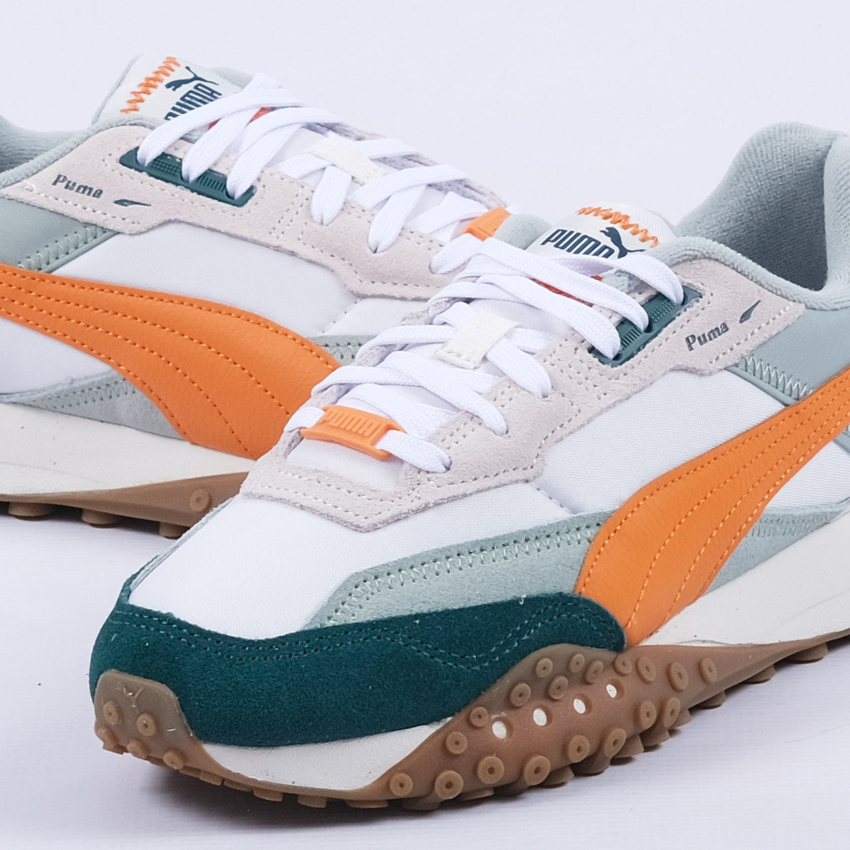 Blacktop Rider Sneakers (Warm White/Malachite)